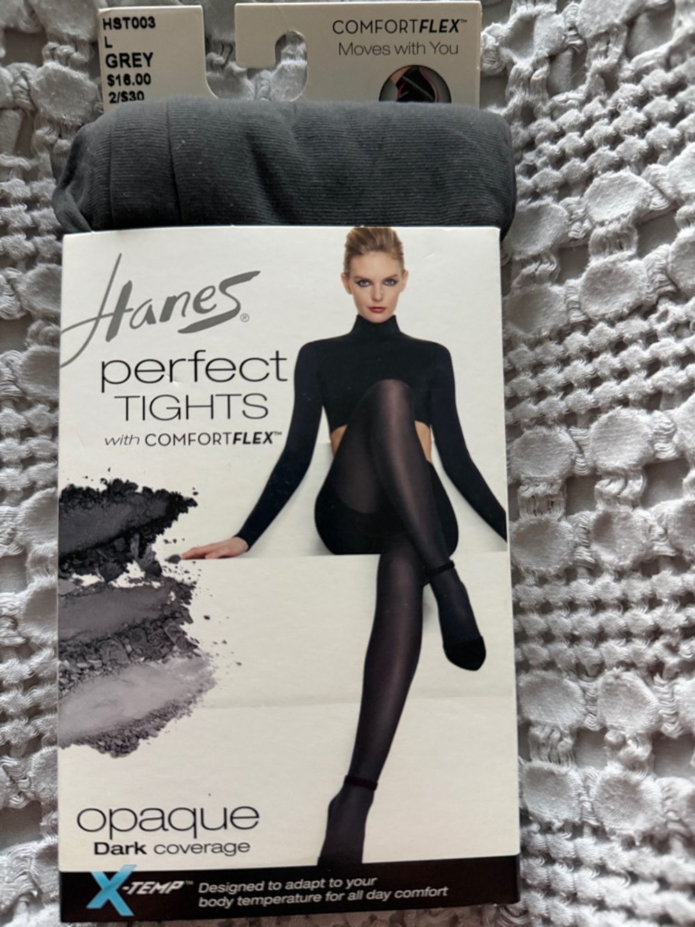 Hanes Grey Perfect Tights with ComfortFlex